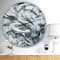 Designart Waves of White Gray Paint Large Modern Wall Clock